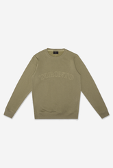 Toronto Arched Tonal Crewneck - Olive