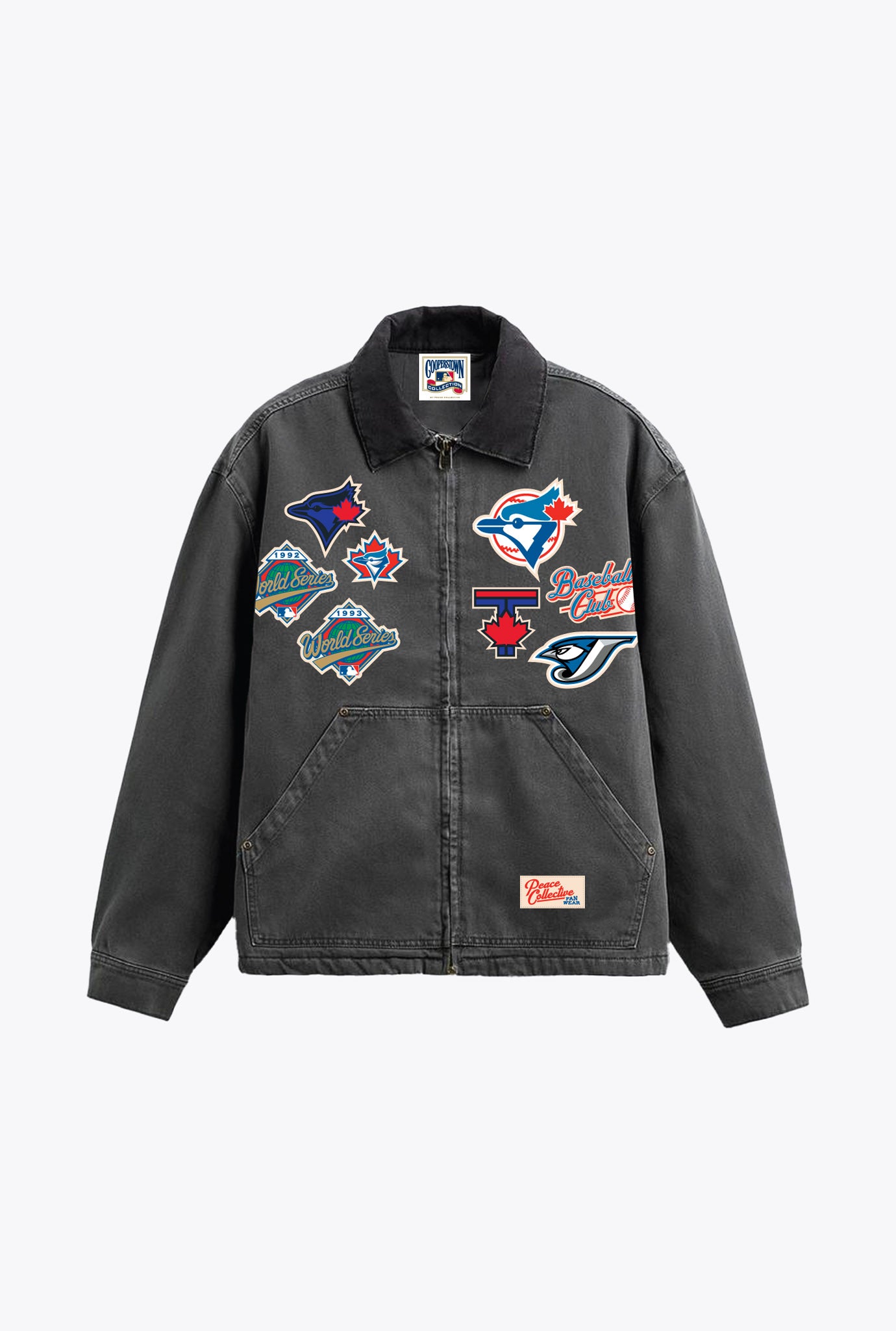 Toronto Blue Jays All Logos Work Jacket - Grey