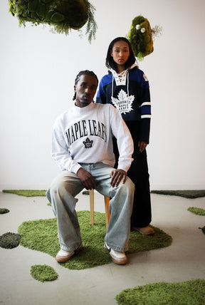 Toronto Maple Leafs Cropped Lacer Hoodie - Blue