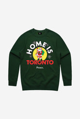 Home is Toronto Santa Claus Parade Crewneck - Forest Green