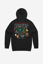Toronto Santa Claus Parade Map Hoodie - Black