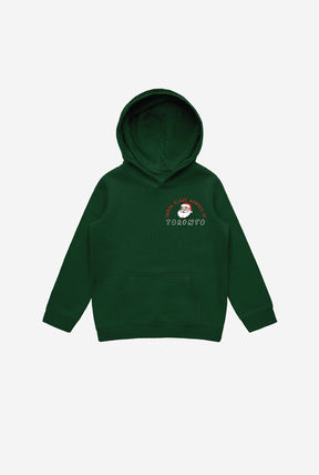 Toronto Santa Claus Parade Map Kids Hoodie - Forest Green
