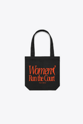 Women Run the Court Tote - Black
