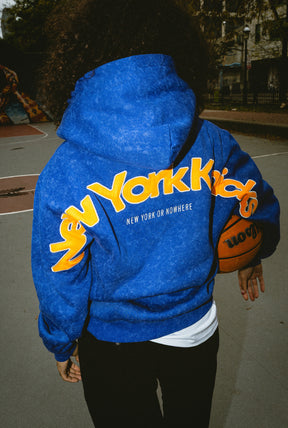 New York Knicks Sport Through Texture Heavyweight Full Zip Hoodie - Blue