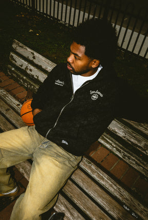 San Antonio Spurs Sport Through Texture Heavyweight Full Zip Hoodie - Black