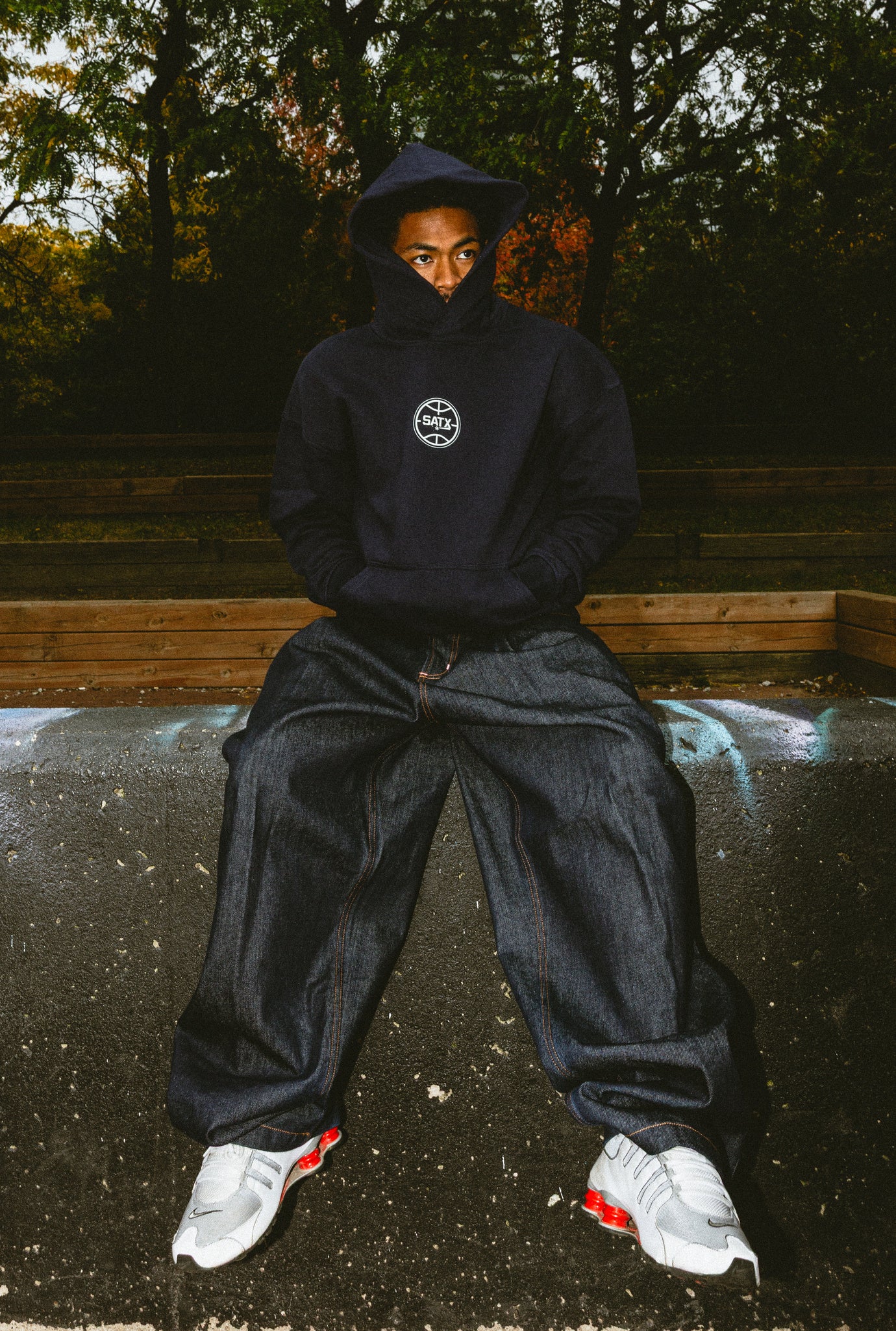 San Antonio Spurs Fanleisure Heavyweight Hoodie - True Navy
