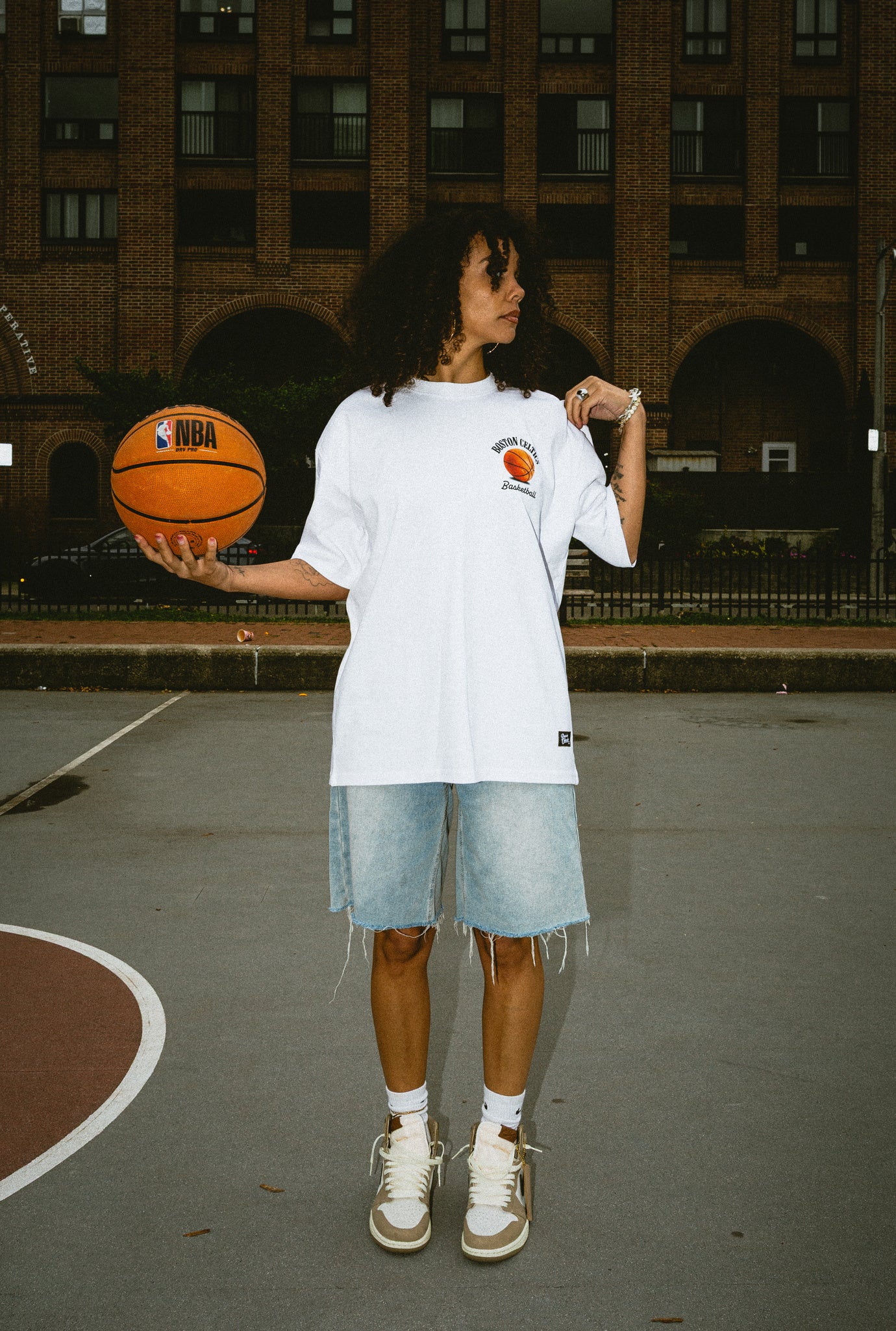 Boston Celtics Fanleisure Heavyweight T-Shirt - White
