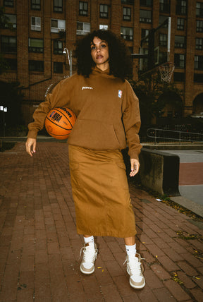 Basketball is Life Fanleisure Heavyweight Hoodie - Brown