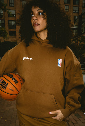 Basketball is Life Fanleisure Heavyweight Hoodie - Brown