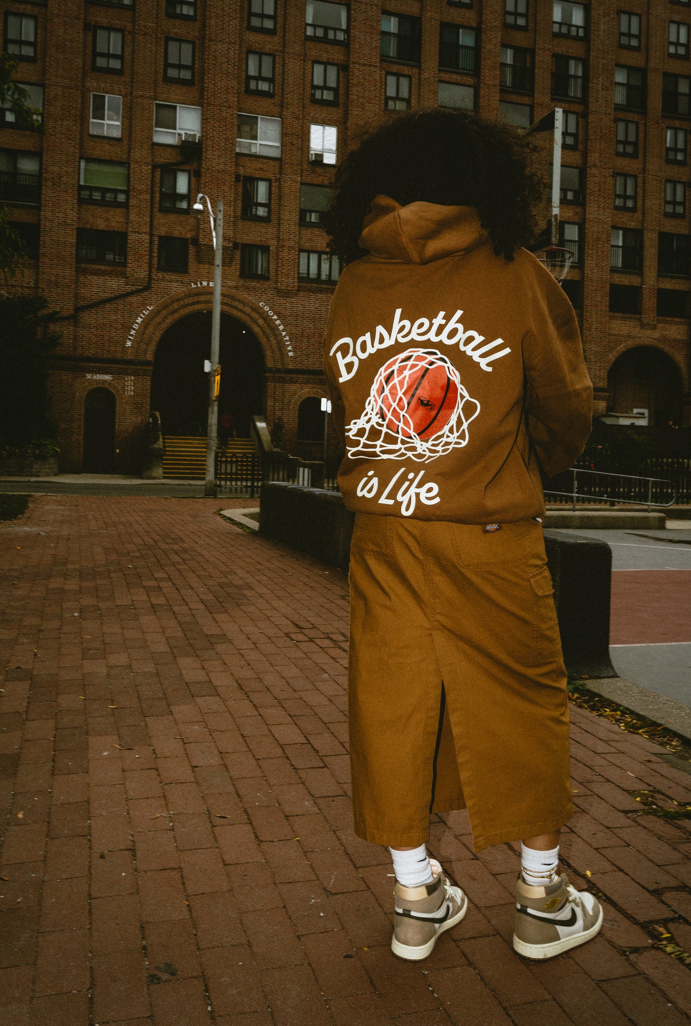 Basketball is Life Fanleisure Heavyweight Hoodie - Brown