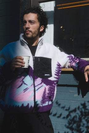 Peace Basics Fleece Sherpa - Winter Berry