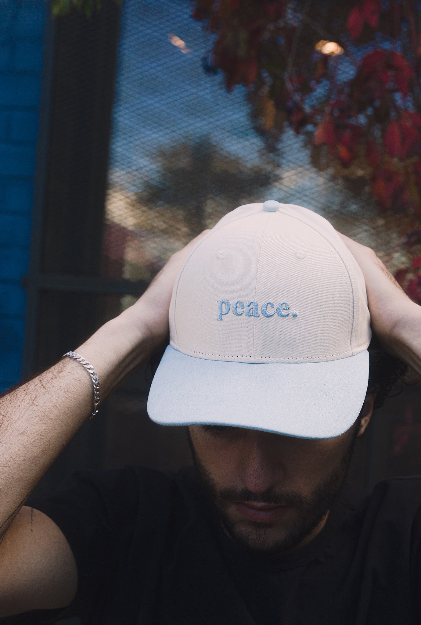 Peace Basics A-Frame Cap - Winter Sky / Ivory