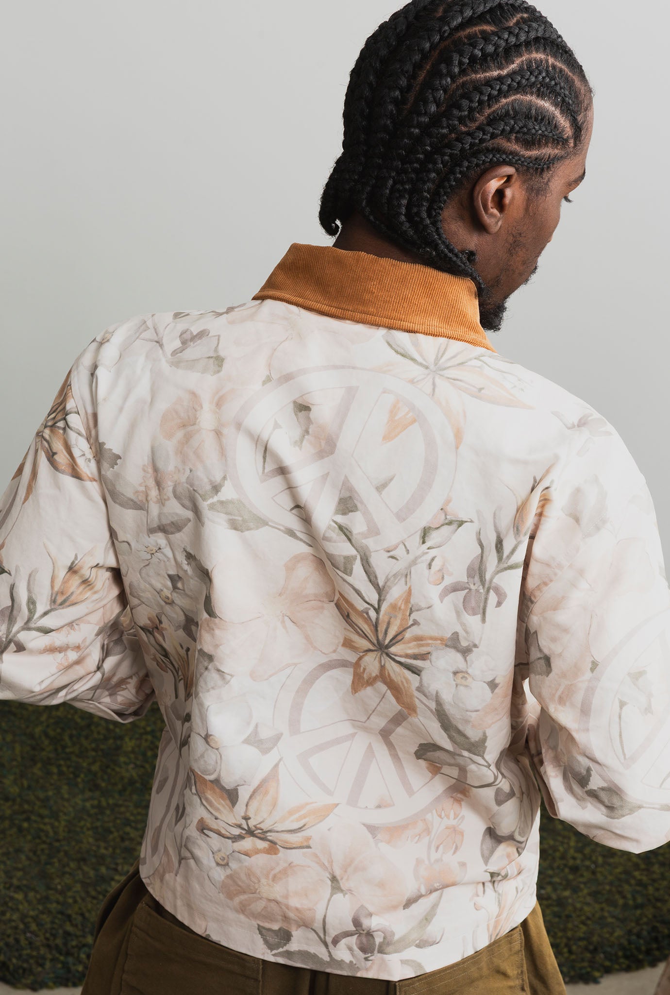 Peace Corduroy Work Jacket - Floral