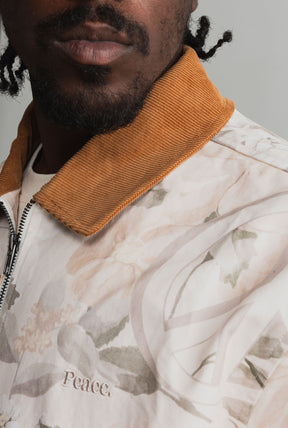 Peace Corduroy Work Jacket - Floral