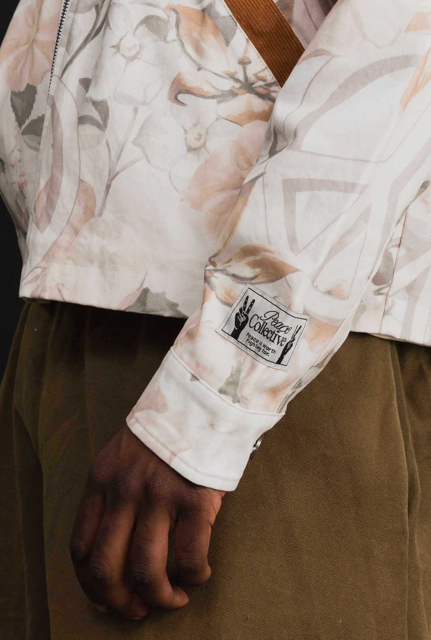 Peace Corduroy Work Jacket - Floral