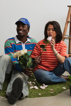 Peace Striped Rugby - Navy / Green