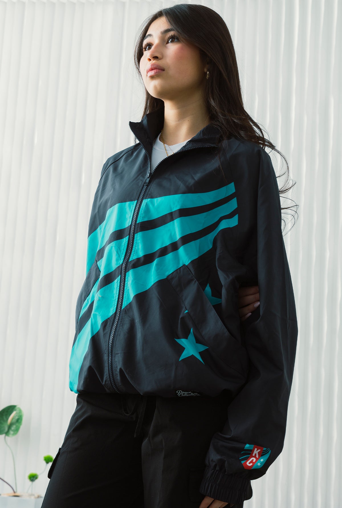 Kansas City Current Emblem Windbreaker Jacket - Storm / Teal