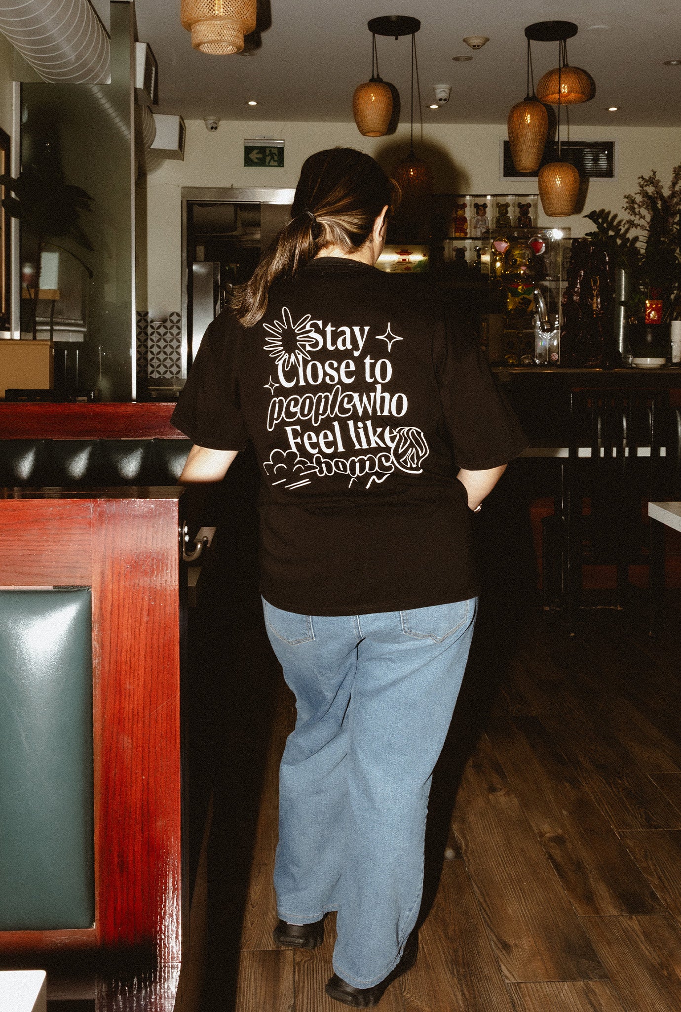 Peace Heavyweight Garment Dyed T-Shirt - Black