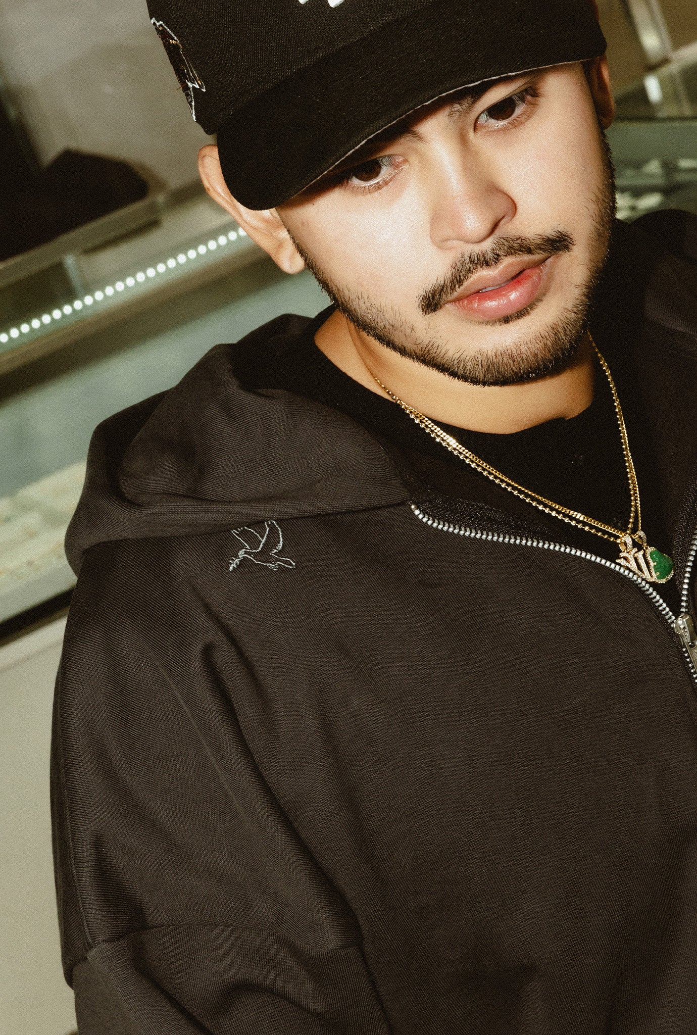 Peace Emblem SuperHeavy™️ Full Zip Hoodie - Off Black