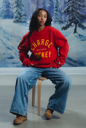 Ottawa Charge Vintage Heavyweight Crewneck - Red