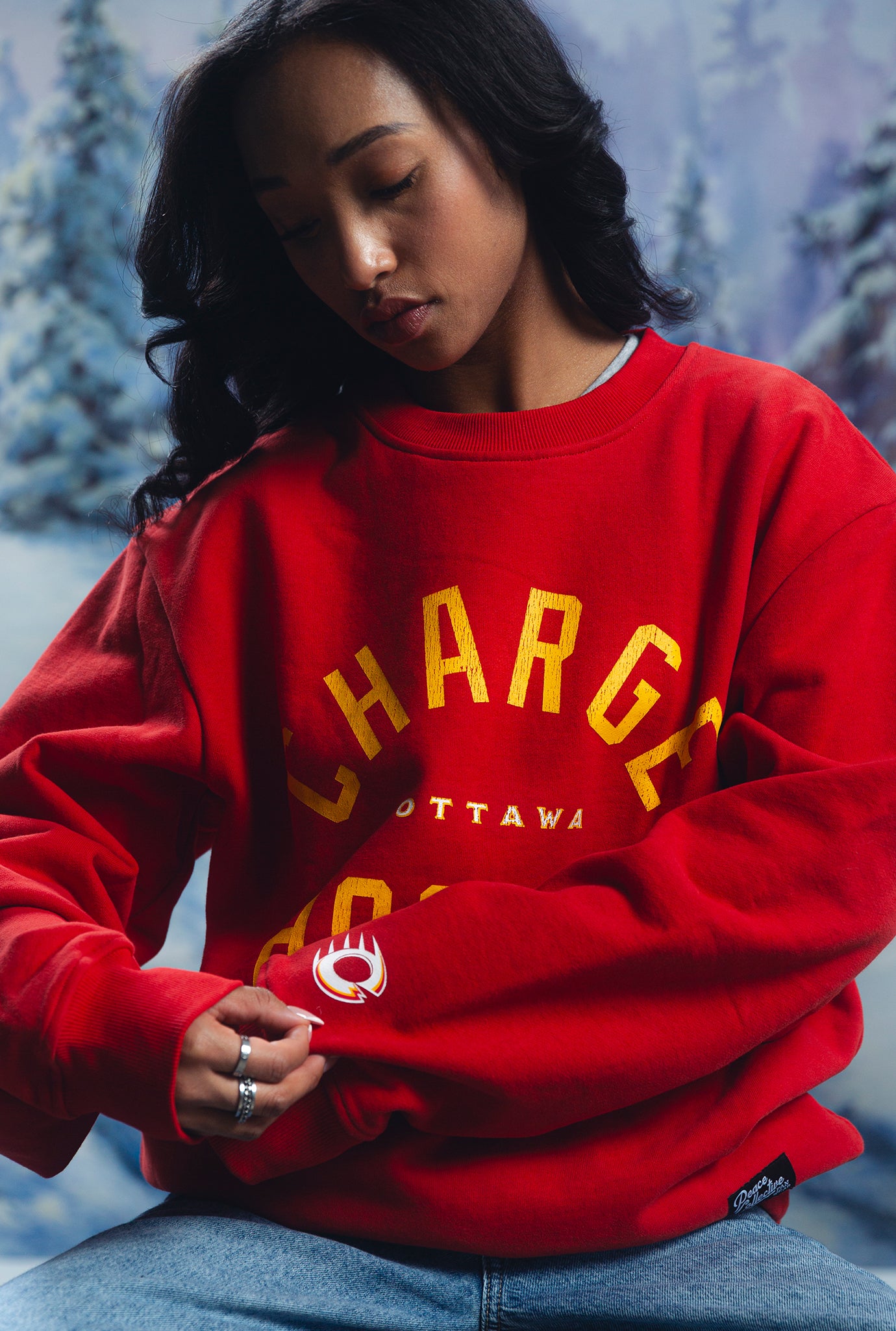 Ottawa Charge Vintage Heavyweight Crewneck - Red