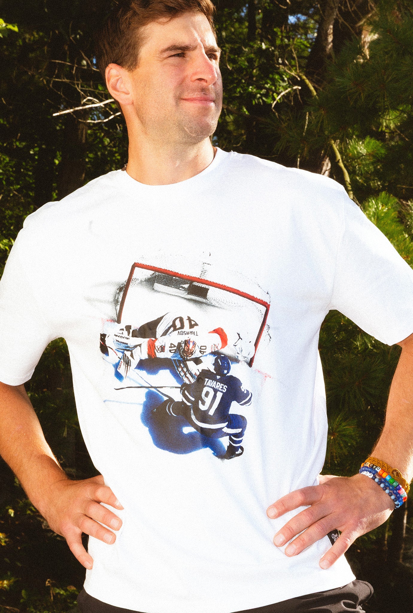 P/C x John Tavares: Photographic Heavyweight T-Shirt - White