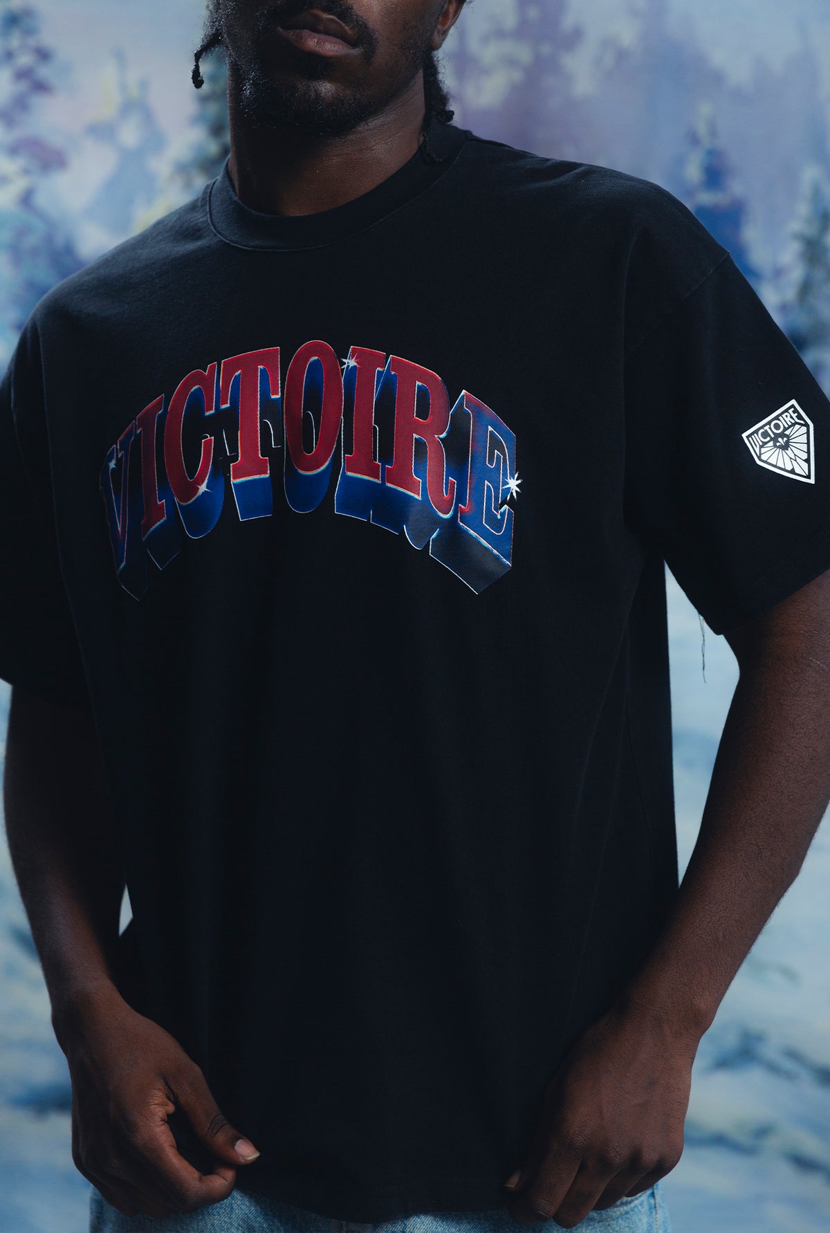 Montréal Victoire Graffiti Heavyweight Garment Dyed T-Shirt - Off Black