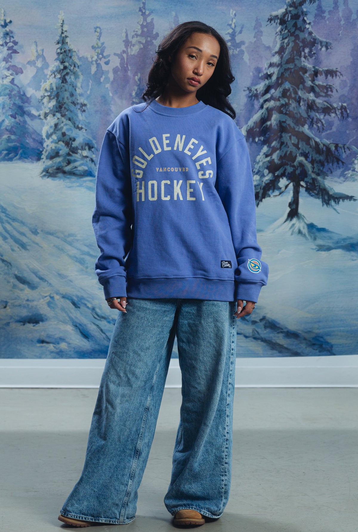 Vancouver Goldeneyes Vintage Heavyweight Crewneck - Pacific Blue