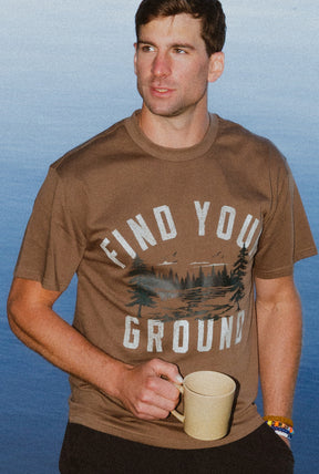 P/C x John Tavares: Find Your Ground Heavyweight T-Shirt - Walnut