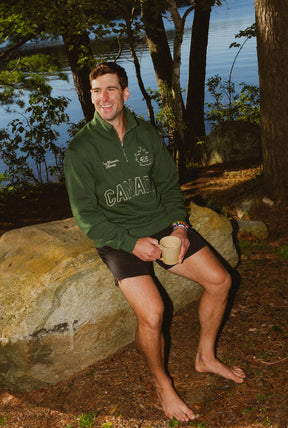 P/C x John Tavares Canada Heavyweight Quarter Zip - Forest Green