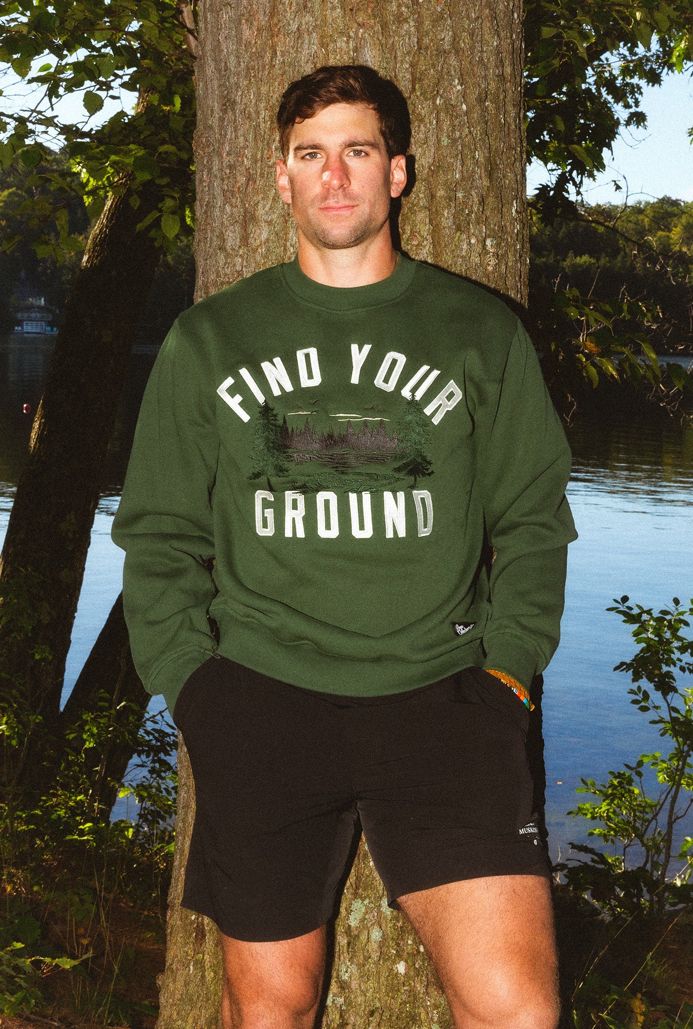 P/C x John Tavares Heavyweight Crewneck - Forest Green