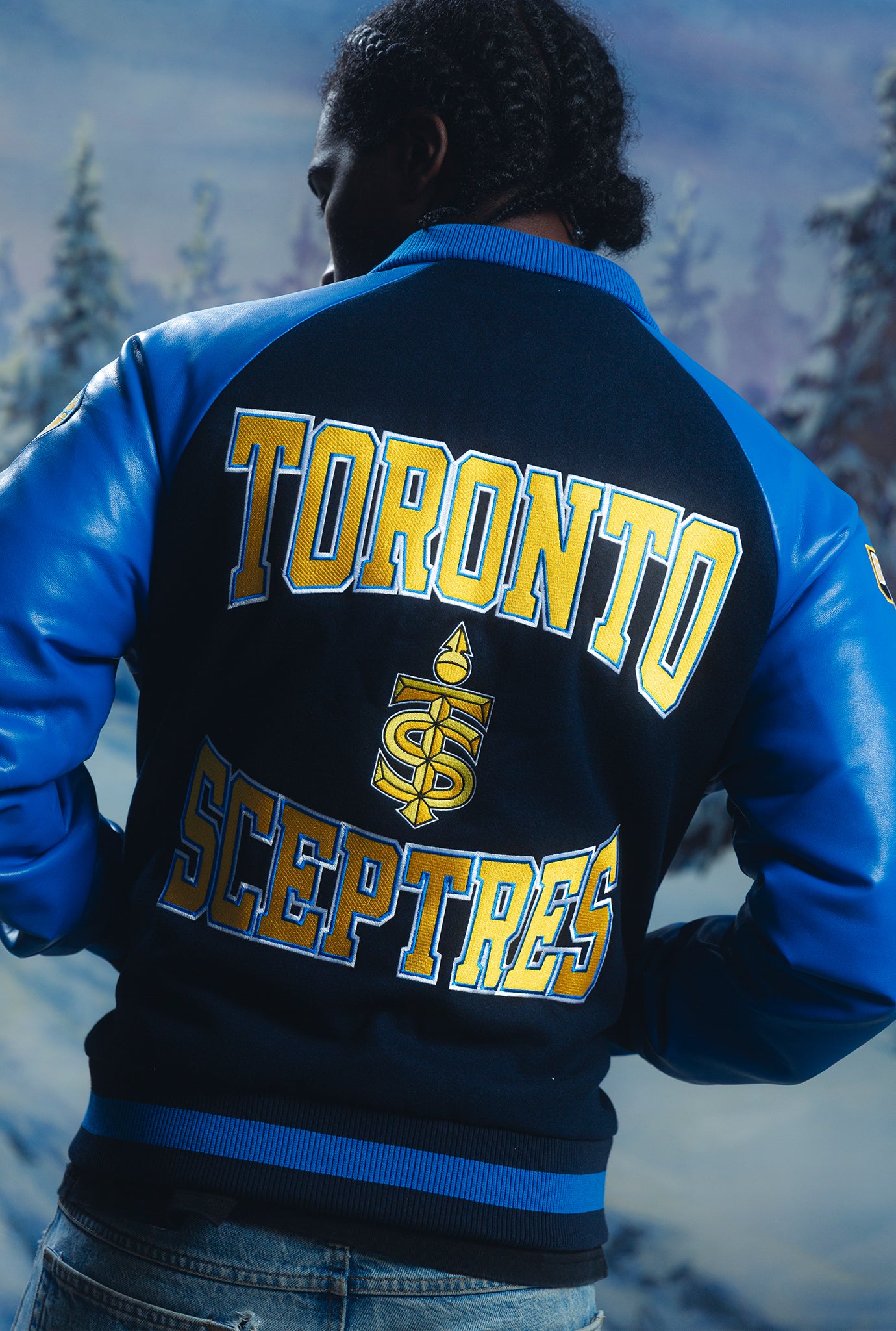 Toronto Sceptres Women's Cropped Varsity Jacket - Royal