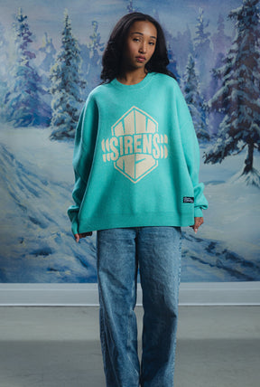New York Sirens Logo Knit Sweater - Teal