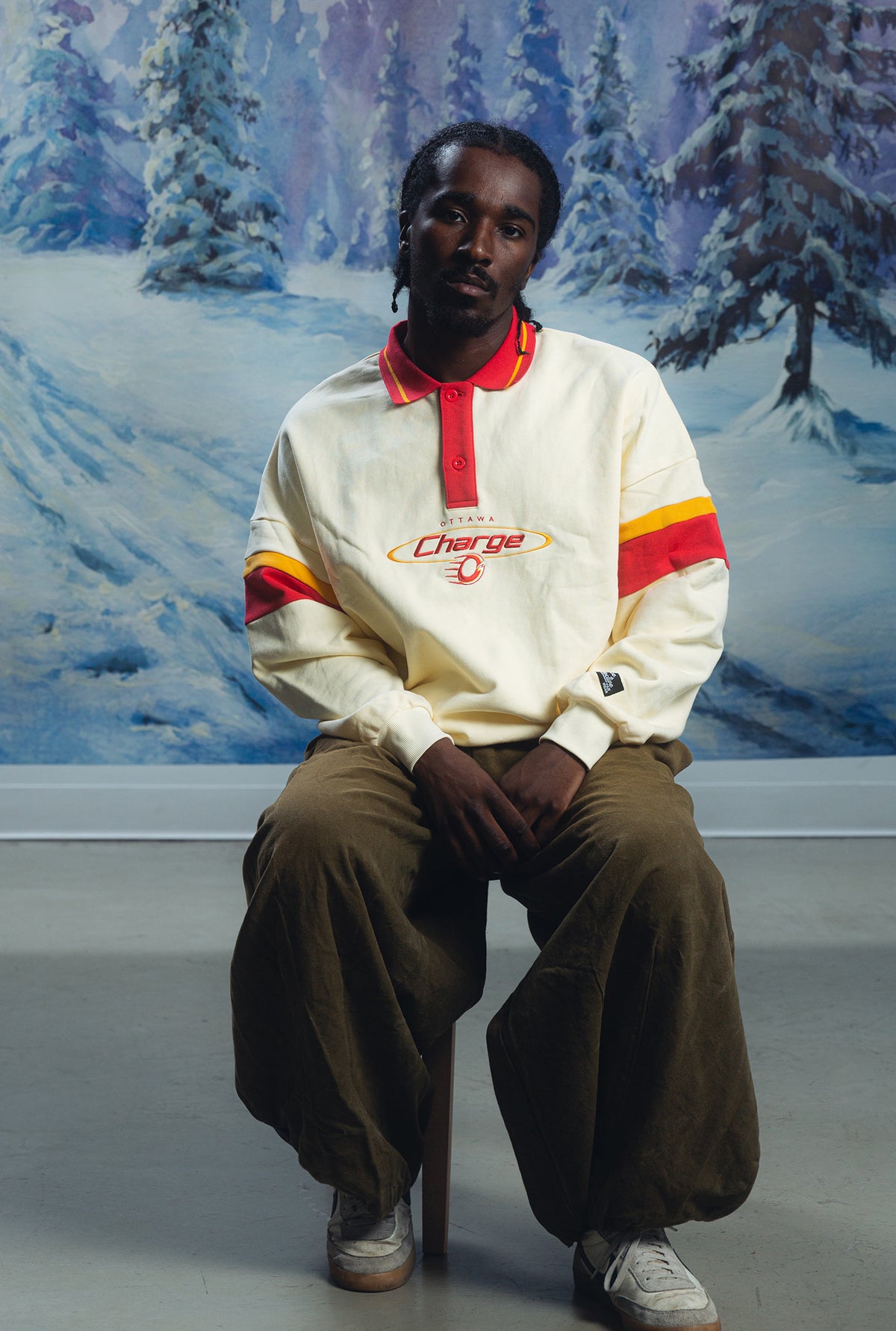 Ottawa Charge Oversized Rugby - Ivory / Red