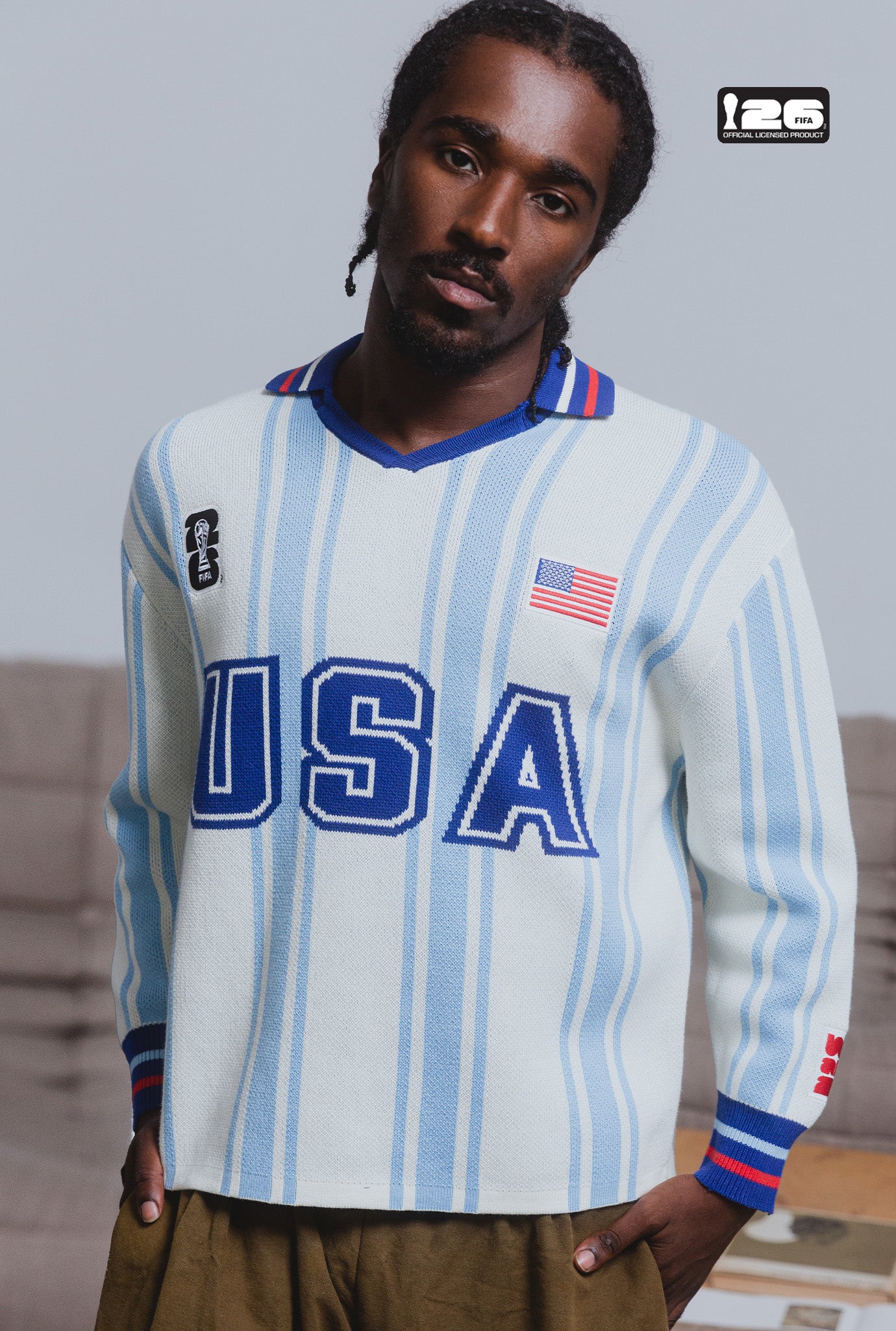 FIFA World Cup 2026™ USA Knit Long Sleeve Jersey - White