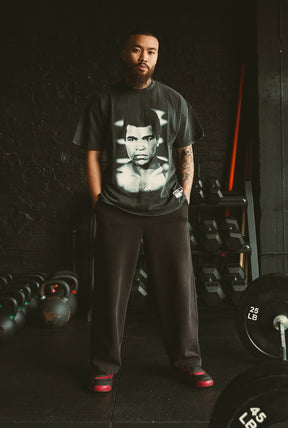 P/C x Muhammad Ali Heavyweight Garment Dyed T-Shirt - Black