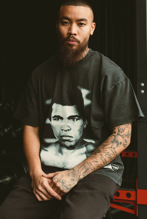 P/C x Muhammad Ali Heavyweight Garment Dyed T-Shirt - Black