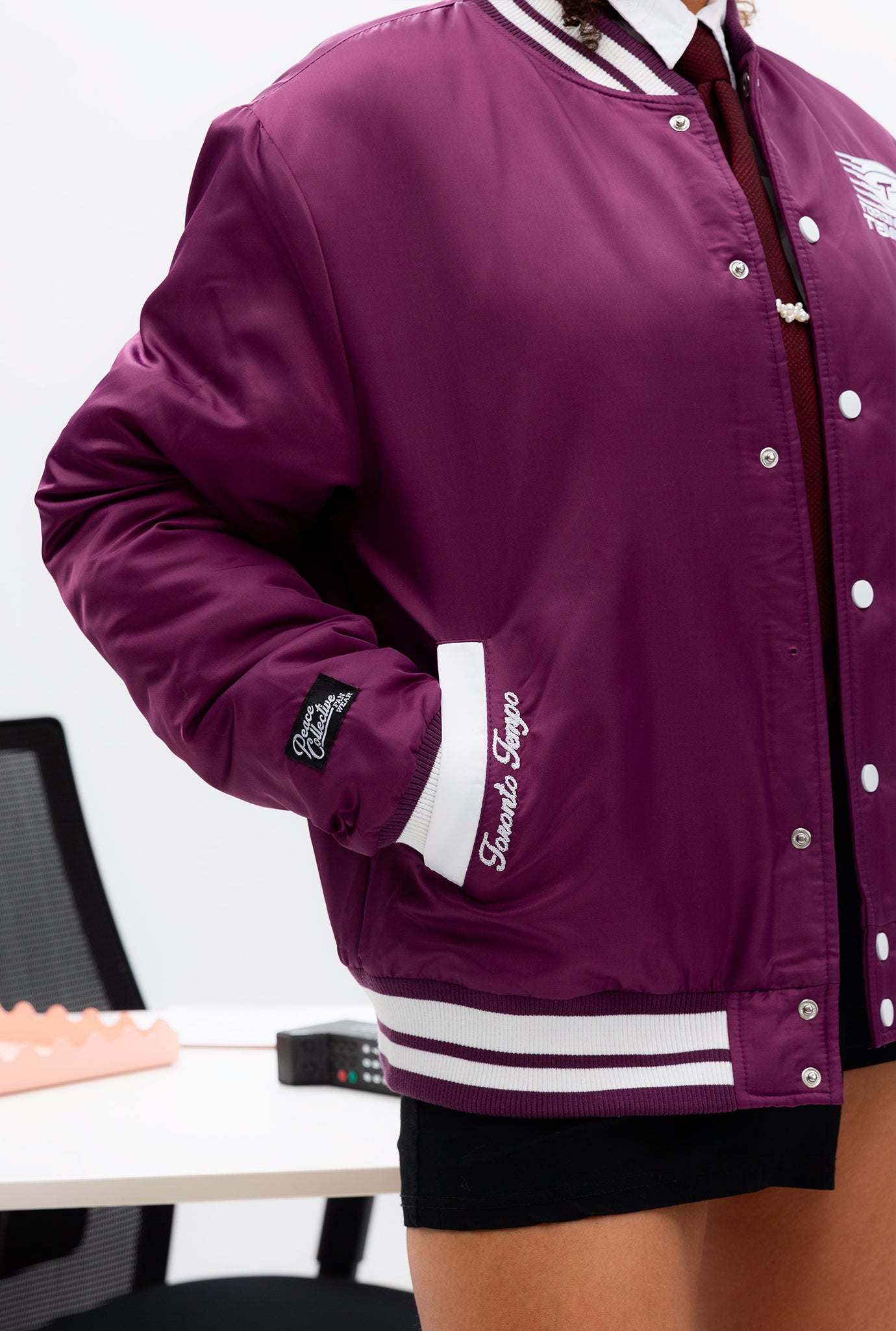 Veste universitaire courte pour femme Toronto Tempo - Bordeaux