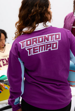 Toronto Tempo Oversized Rugby - Bordeaux / Hydrogen Blue
