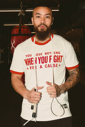 P/C x Muhammad Ali Ringer T-Shirt - White / Red