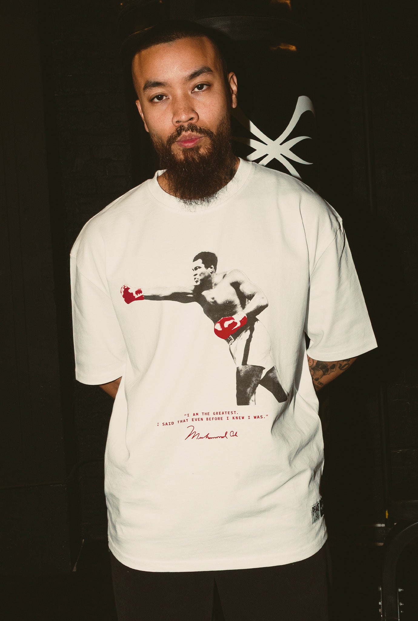 P/C x Muhammad Ali Heavyweight Garment Dyed T-Shirt - White
