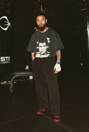 P/C x Muhammad Ali Heavyweight Garment Dyed T-Shirt - Black