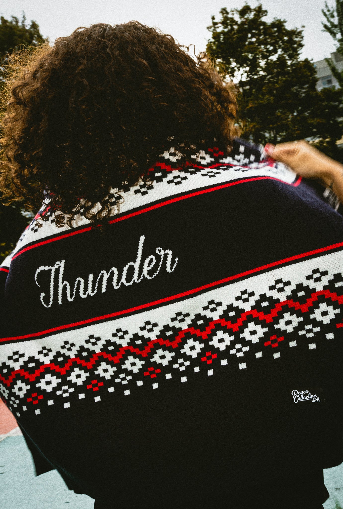 Oklahoma City Thunder Vintage Clubhouse Fairisle Knit Sweater - Navy