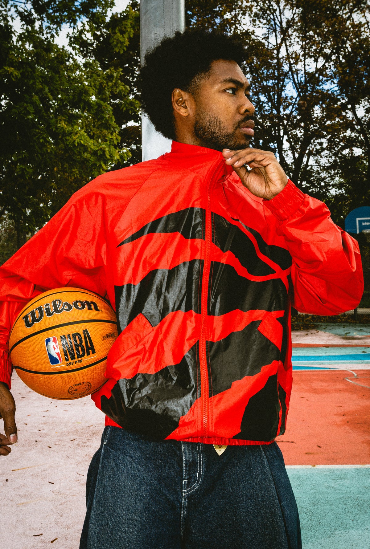 Toronto Raptors AOP Windbreaker Jacket - Red