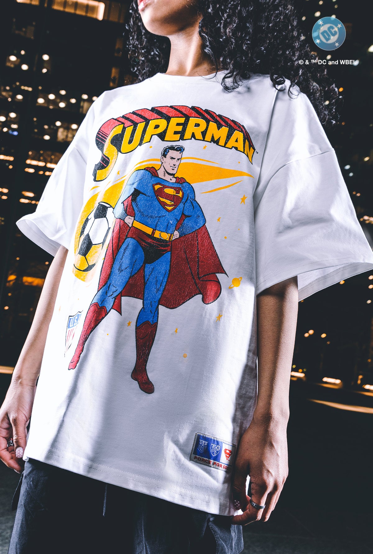 US Soccer x DC Comics Superman Comet Heavyweight T-Shirt - Weiß