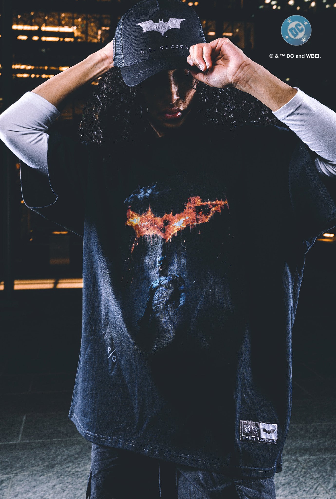 Camiseta US Soccer x DC Comics The Dark Knight - Negra