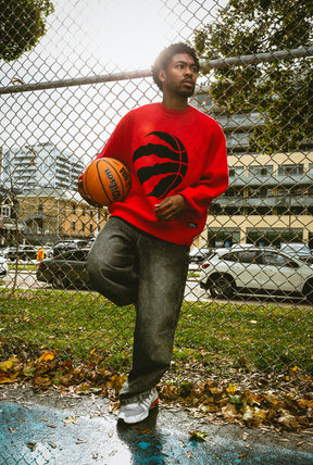 Toronto Raptors Oversized Knit Sweater - Red