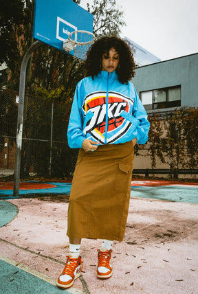 Oklahoma City Thunder AOP Windbreaker Jacket - Blue