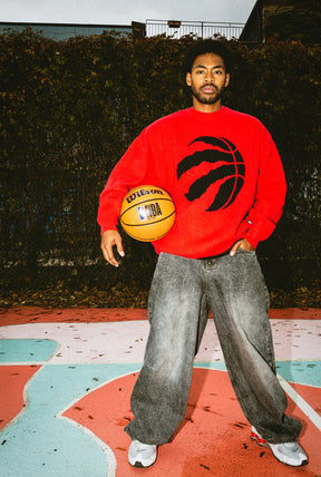 Toronto Raptors Oversized Knit Sweater - Red