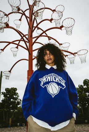 New York Knicks Oversized Knit Sweater - Royal